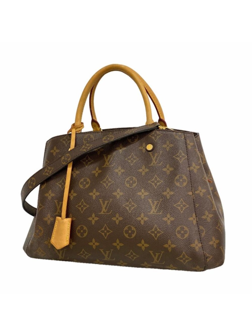 Louis Vuitton Handbag Monogram Montaigne MM Brown 2-Way Bag